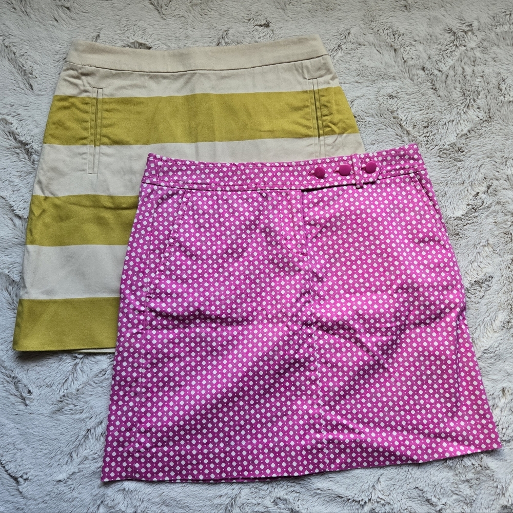 J.Crew Factory Y2K Sporty, Summery, Cotton Mini Skirt Bundle, Women's size 0